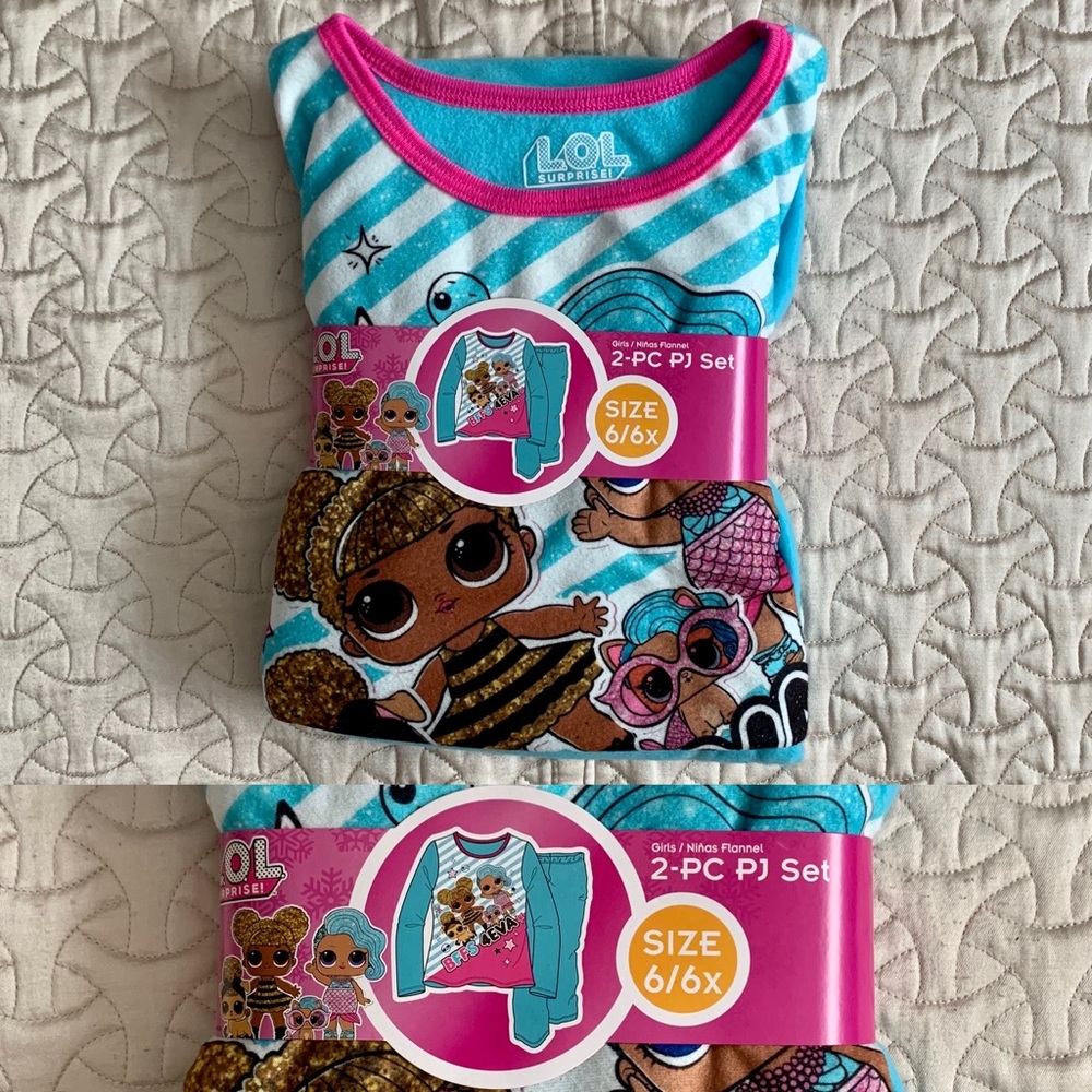 New • L.O.L Surprise • 2 Piece Flannel Pajama Set